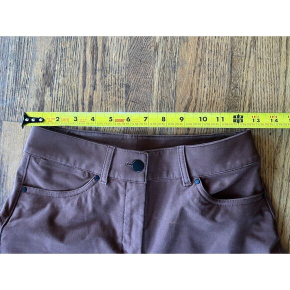 Lululemon Athletica Brown City Sleek 5 Pocket Wide Leg Pants  Women's Size 25 - Picture 6 of 11